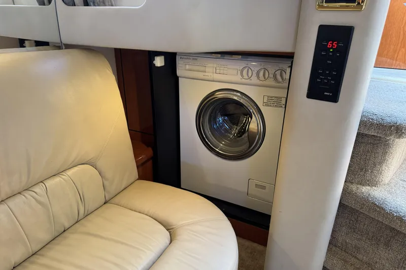  Yacht Photos Pics Washer in 2001 Sea Ray Sundancer 510 yacht interior, next to beige seating.