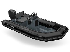 2021 Zodiac PRO Classic 420 PVC Boat Black with Grey Hull, Max 7 Persons (BOAT ONLY)