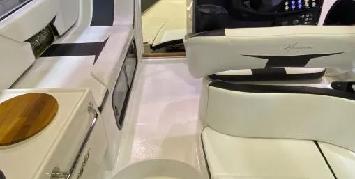 Ready For Immediate Delivery Yacht Photos Pics Interior of 2025 Hanover 305 Outboard Black & White T-Top Edition boat.