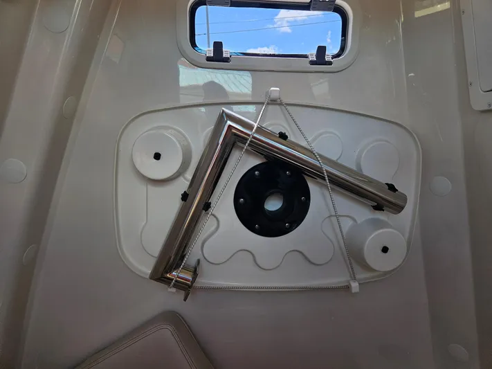  Yacht Photos Pics 2024 Sailfish 312CC interior detail with mounted equipment and window.