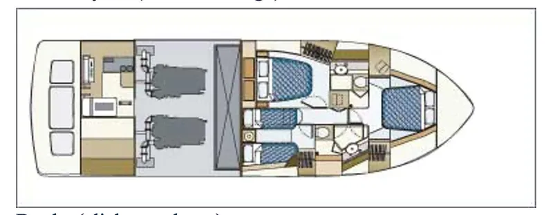  Yacht Photos Pics Floor plan of a 2005 Bertram 510 yacht, showing cabin and engine layout.