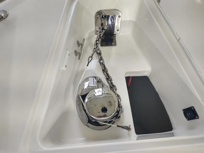Coco Yacht Photos Pics Anchor chain compartment of 2022 MJM 3z boat.