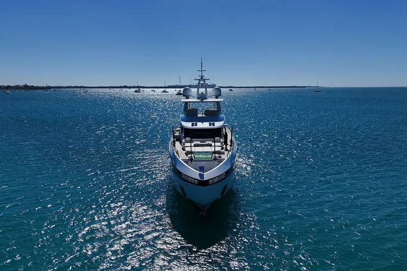  Yacht Photos Pics Luxury yacht Azimut Grande 36M 2025 cruising on a sunny ocean.