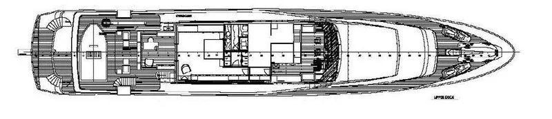  Yacht Photos Pics Deck layout of 1987 Benetti 50 CUSTOM yacht, showcasing detailed interior and exterior design.