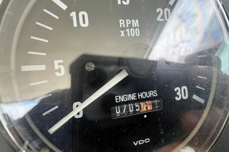  Yacht Photos Pics Close-up of Tiara Yachts 4000 Express 1999 tachometer showing engine hours.