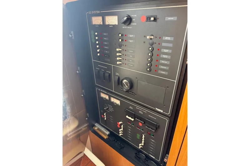  Yacht Photos Pics Electrical control panel of 1999 Tiara Yachts 4000 Express boat.