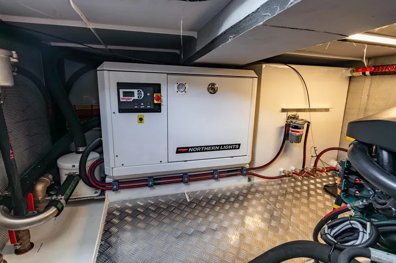  Yacht Photos Pics Engine room of 2024 Vripack 42 Open Kuip with Northern Lights generator.