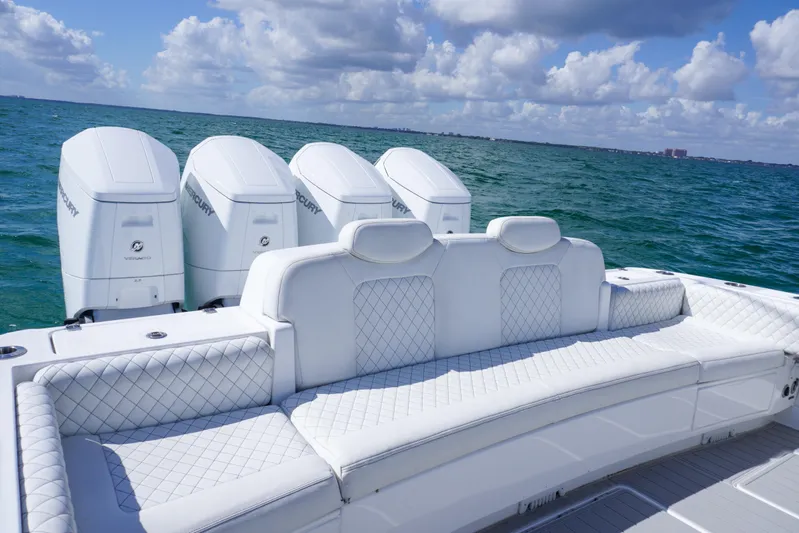  Yacht Photos Pics 2023 HCB 53 Sue&ntilde;os boat with luxurious seating and powerful Mercury engines.