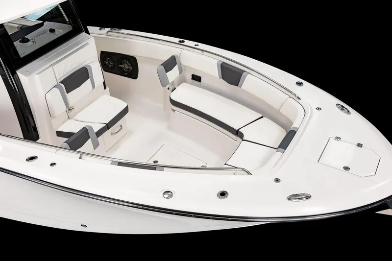  Yacht Photos Pics Manufacturer Provided Image: 2025 Robalo R300 Center Console boat with sleek seating and modern design.
