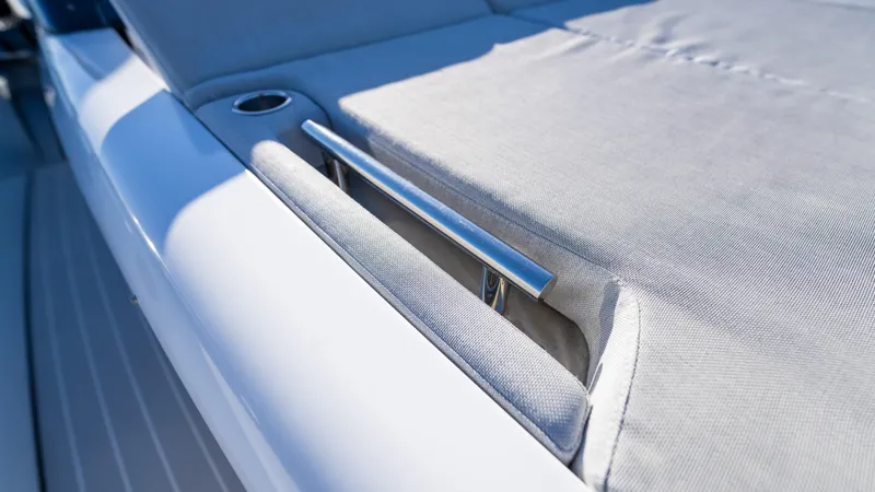 G-jazss Yacht Photos Pics 2022 Azimut Verve 47 yacht, featuring sleek deck design and luxurious seating.