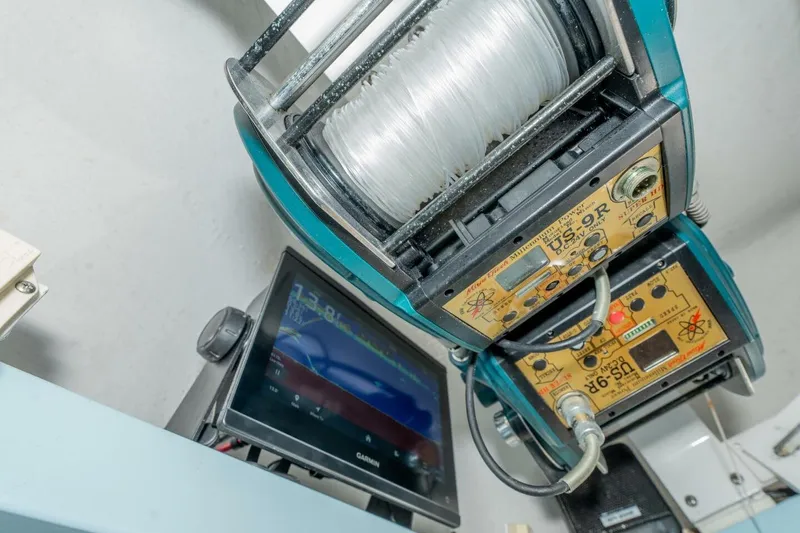 Stay Salty Yacht Photos Pics Fishing equipment and electronic display on 2009 Viking 50 Convertible yacht.