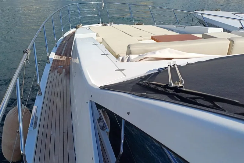  Yacht Photos Pics 2018 Azimut 77S yacht deck with sleek design and luxurious seating.