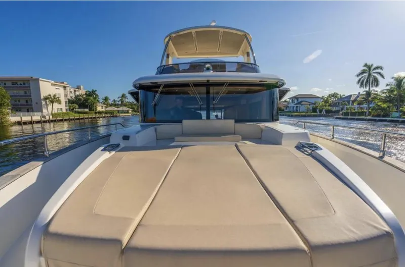 Grace Yacht Photos Pics Luxury Absolute NAVETTA 58 yacht, 2016 model, cruising on a sunny day.