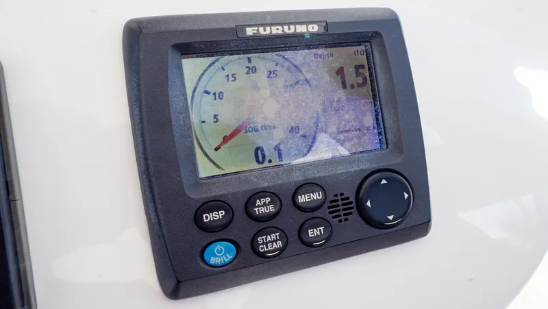  Yacht Photos Pics Furuno marine display on 2012 Intrepid 400 Center Console boat dashboard.