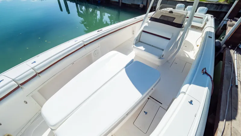  Yacht Photos Pics 2012 Intrepid 400 Center Console boat with spacious deck and seating.