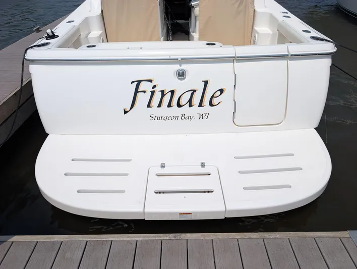 Finale Yacht Photos Pics 2015 Tiara Yachts 3100 Open boat named "Finale" docked at Sturgeon Bay, WI.