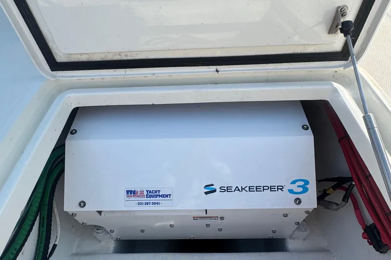 Impatient Yacht Photos Pics Seakeeper 3 stabilizer in 2016 SeaVee 390Z boat compartment.