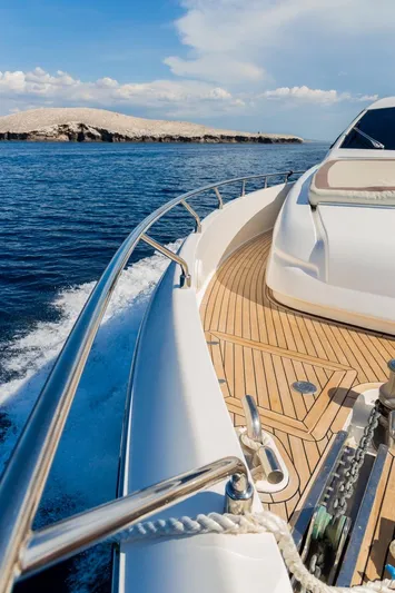  Yacht Photos Pics Ferretti Yachts 720, 2013 model cruising on open water.