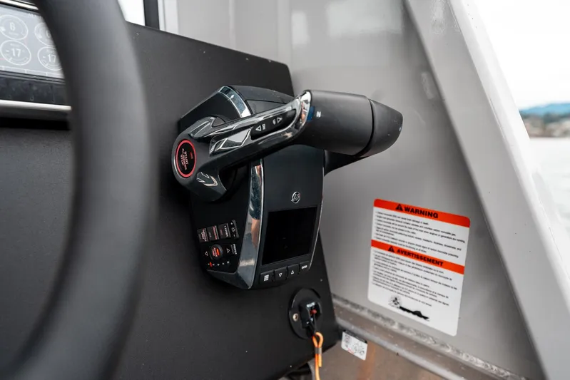  Yacht Photos Pics 2023 Liquid Metal Marine Maquinna Crew boat throttle control panel.