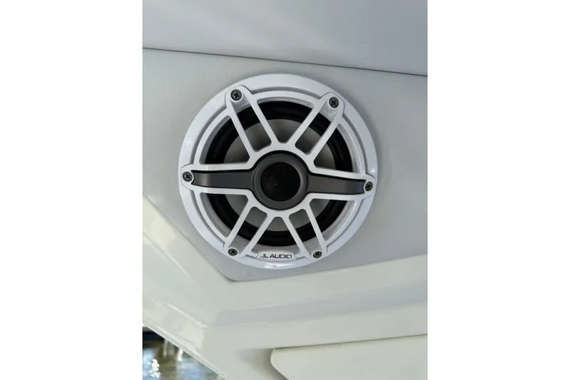  Yacht Photos Pics JL Audio speaker on 2022 Formula 350 Crossover Bowrider OB boat.