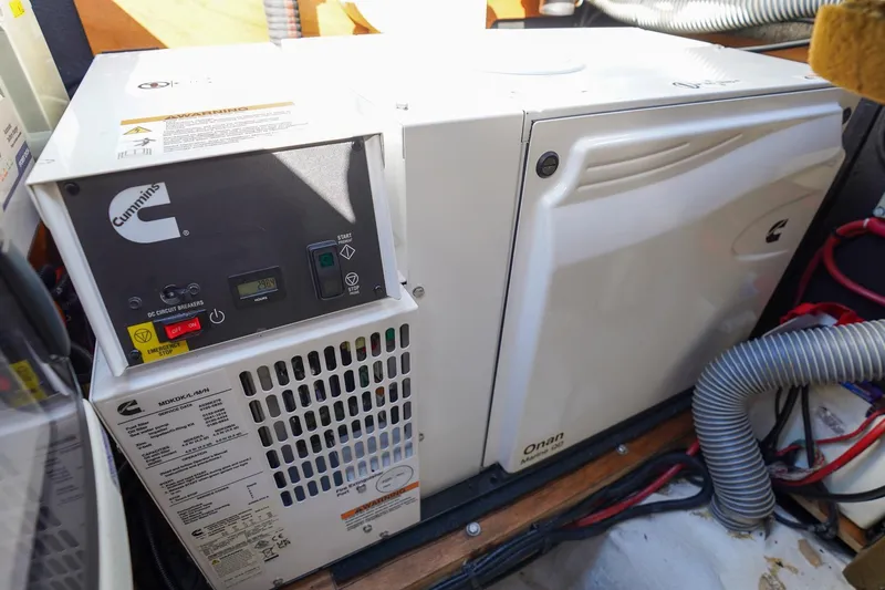 Scuba Doo Yacht Photos Pics Cummins Onan generator in 2021 Lagoon 50 yacht engine room.