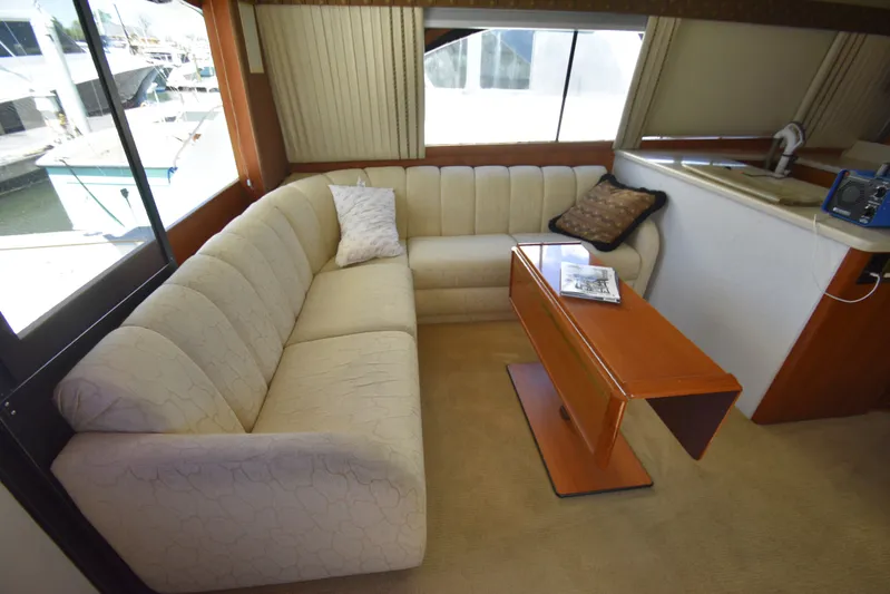 Whaler Yacht Photos Pics Interior of the 1997 Ocean 48 Convertible yacht.
