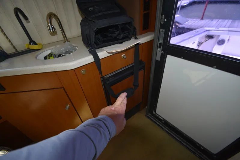 Whaler Yacht Photos Pics Interior of a 1997 Ocean 48 Convertible yacht.