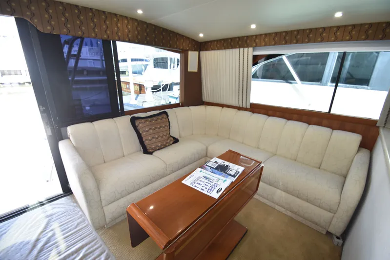 Whaler Yacht Photos Pics Interior of 1997 Ocean 48 Convertible yacht.