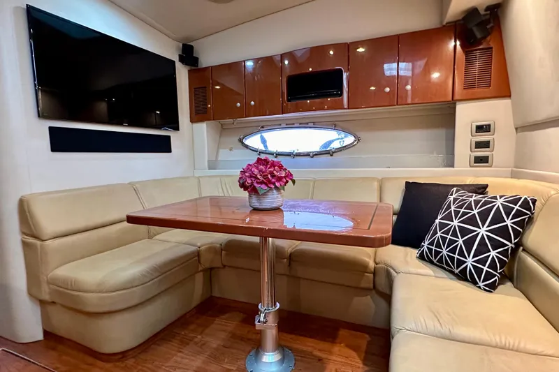 Formula 45 Yacht Photos Pics Luxurious interior of 2008 Formula 45 Yacht with plush seating and elegant decor.