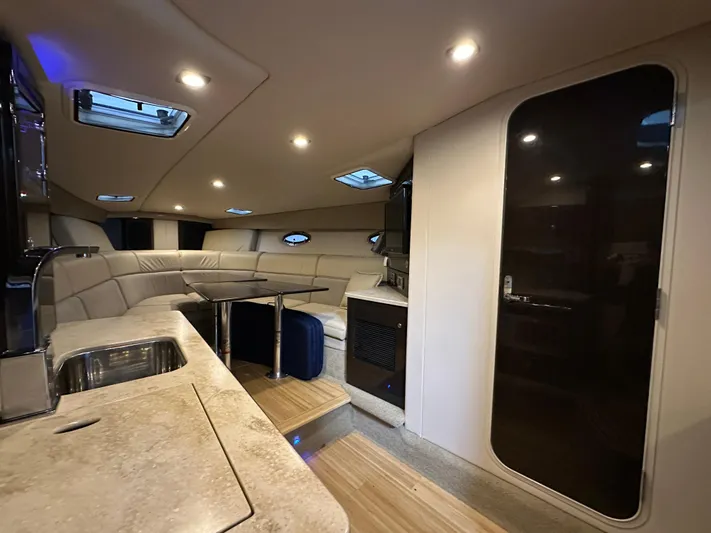  Yacht Photos Pics Luxurious interior of a 2014 Formula 370 Super Sport yacht with modern amenities.