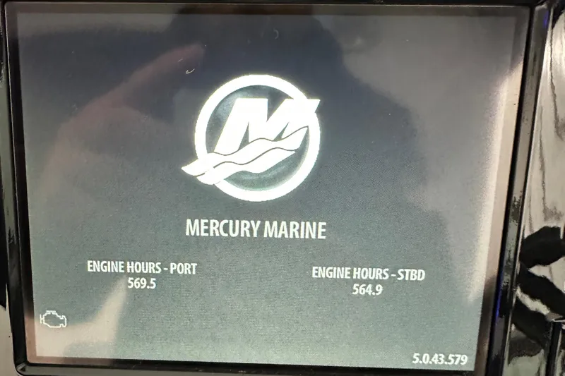  Yacht Photos Pics Mercury Marine display showing engine hours for 2014 Formula 370 Super Sport.