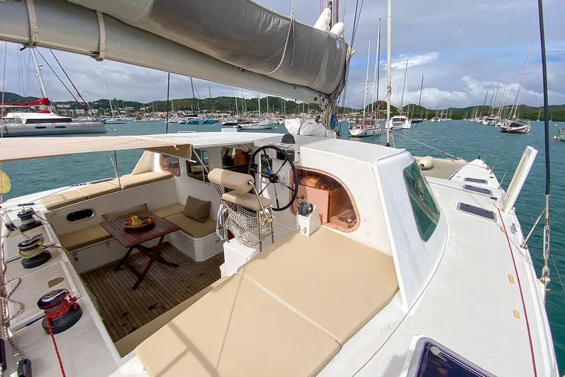  Yacht Photos Pics Luxurious 2004 Custom BBL 54' yacht with spacious deck and scenic marina view.