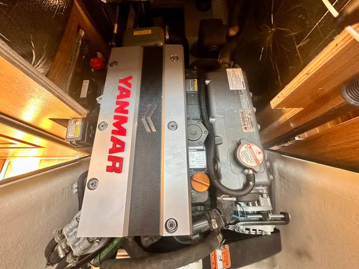 C426 #115 Yacht Photos Pics Engine compartment of a 2025 Catalina 426 with Yanmar engine.