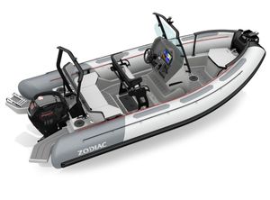 2021 Zodiac OPEN 5.5 Boat PVC Dark Grey Gel Coat with 100 L Fuel Tank, Max 12 Persons