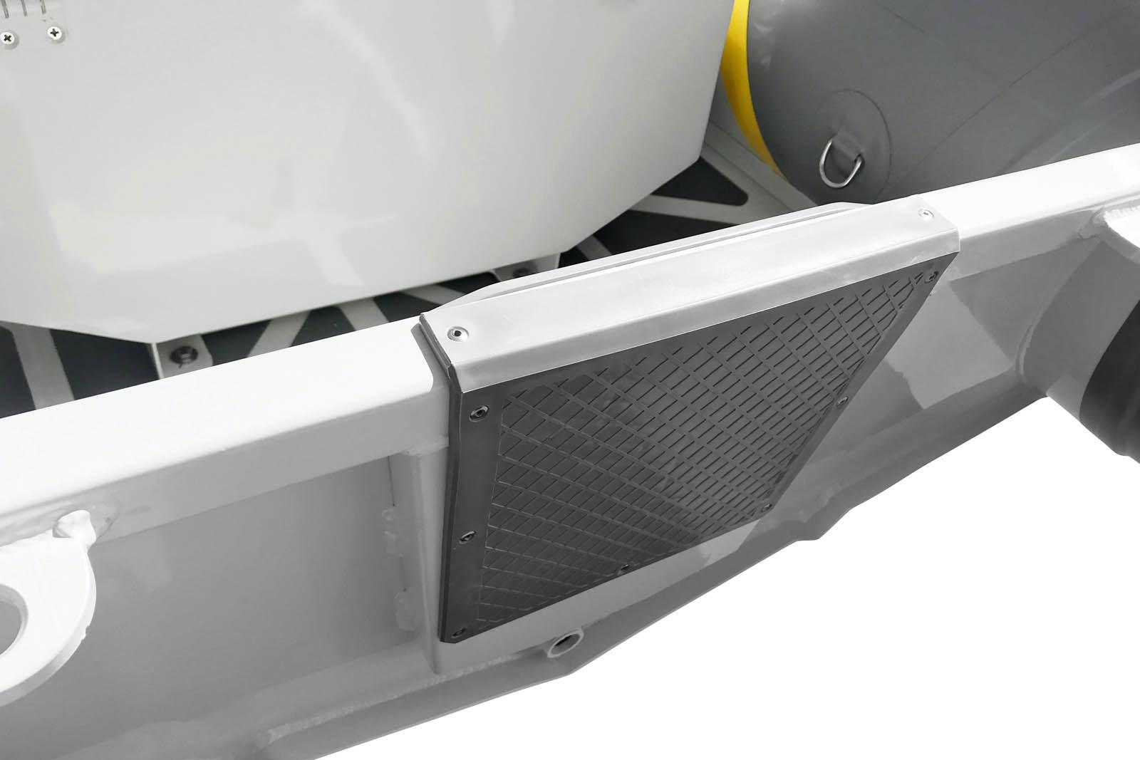 2022 ZAR Mini RIB 12 HDL boat interior detail with non-slip surface.