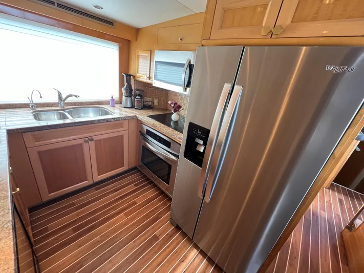 King And I Yacht Photos Pics Hatteras 75 King and I - Galley