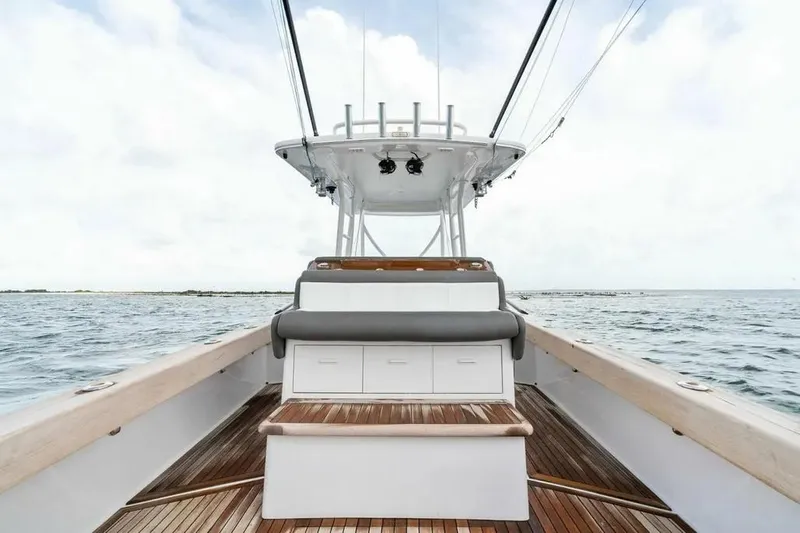 Surreel Yacht Photos Pics 2016 Bonadeo 37 Custom Carolina YT WalkAround boat on open water, featuring sleek design.