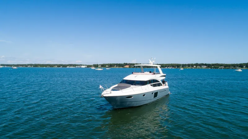 Forge Ahead Yacht Photos Pics Princess 60 FORGE AHEAD - Bow Profile On Water