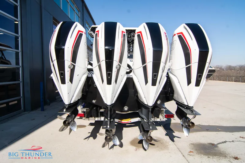  Yacht Photos Pics 2023 Hayaari Marine H44Z with quad outboard engines at Big Thunder Marine.