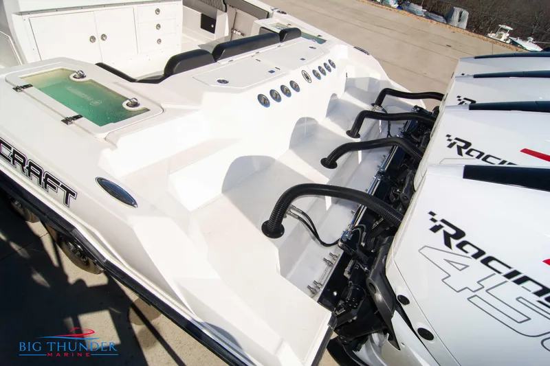  Yacht Photos Pics 2023 Hayaari Marine H44Z boat with powerful Racing 450 engines at Big Thunder Marine.
