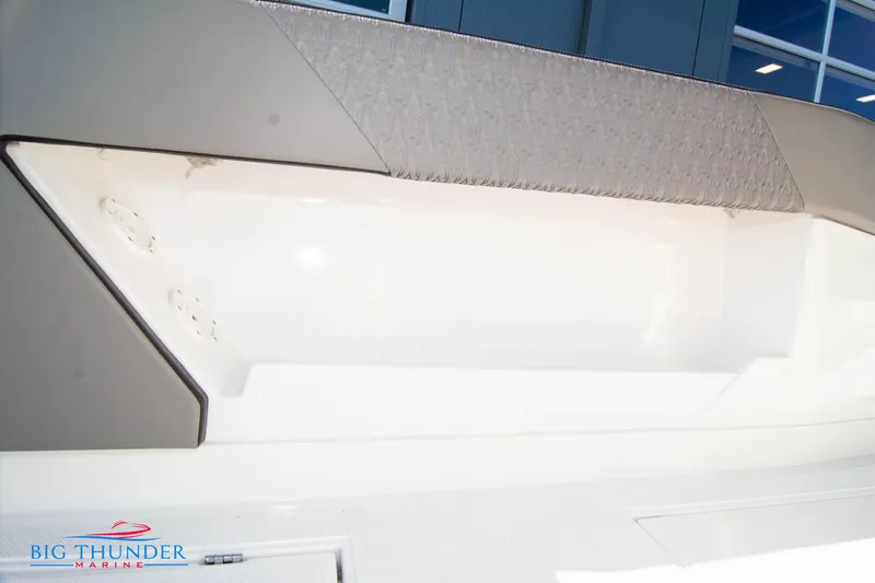  Yacht Photos Pics Hayaari Marine H44Z 2023 boat interior detail with Big Thunder Marine logo.