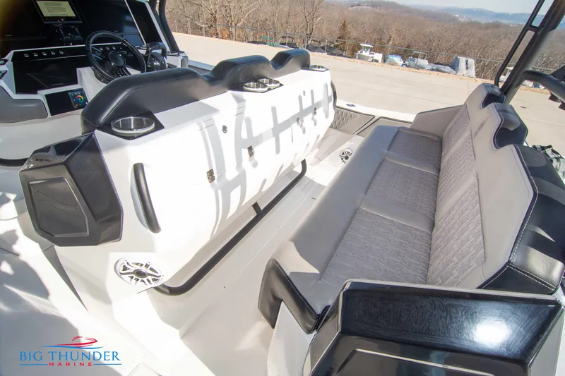  Yacht Photos Pics 2023 Hayaari Marine H44Z boat interior with seating and control panel.