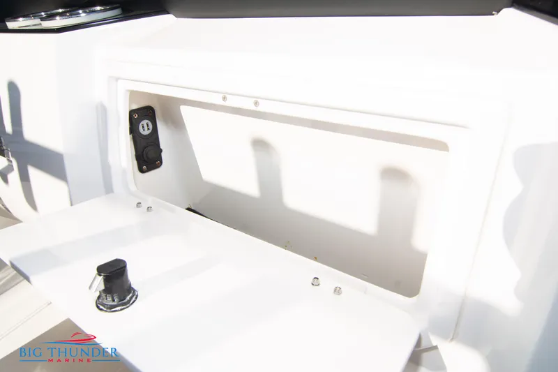  Yacht Photos Pics 2023 Hayaari Marine H44Z storage compartment with lock and latch.