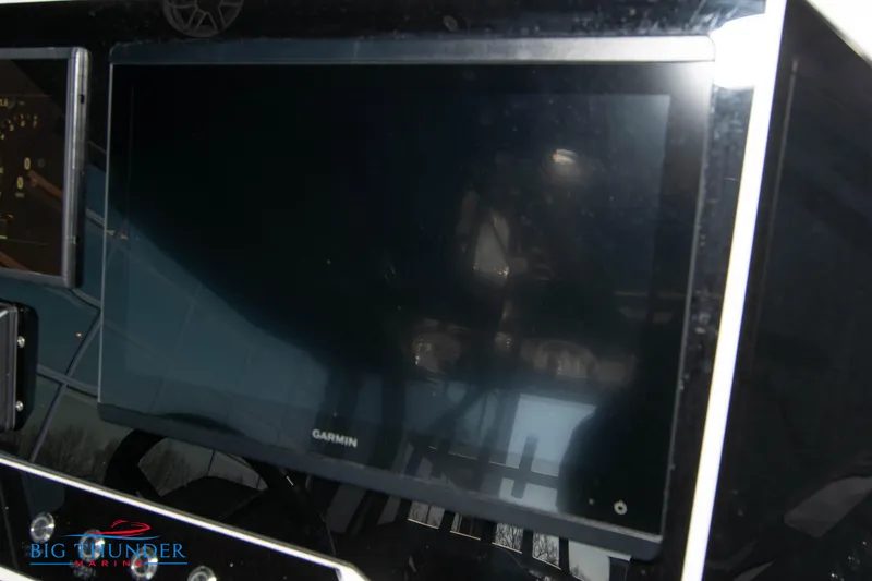  Yacht Photos Pics Garmin display on 2023 Hayaari Marine H44Z boat dashboard.