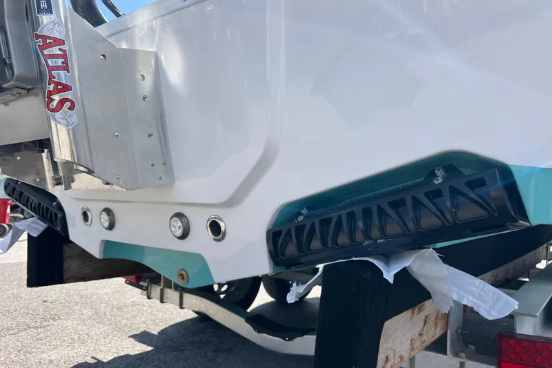  Yacht Photos Pics 2026 Sportsman Masters 247 Bay Boat rear view with Atlas components.