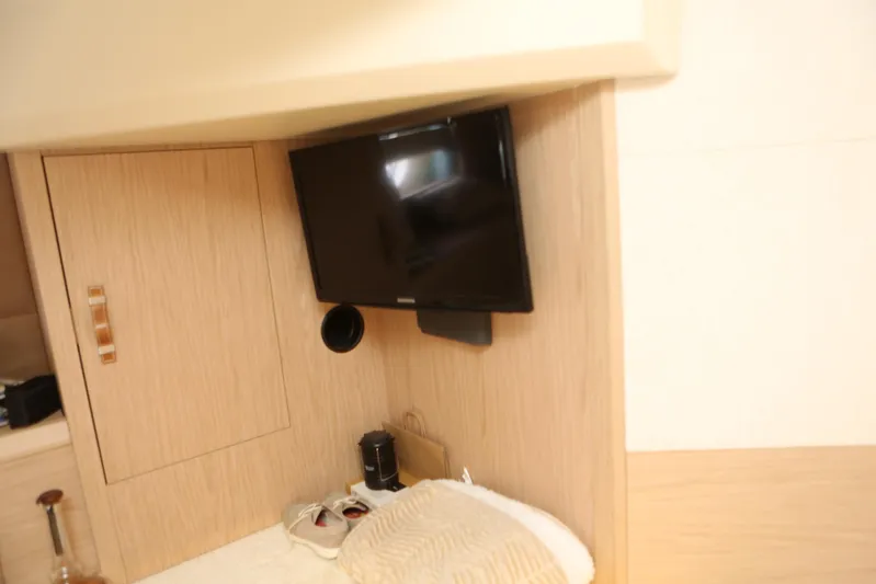 Integrity Yacht Photos Pics Smart TV in master cabin