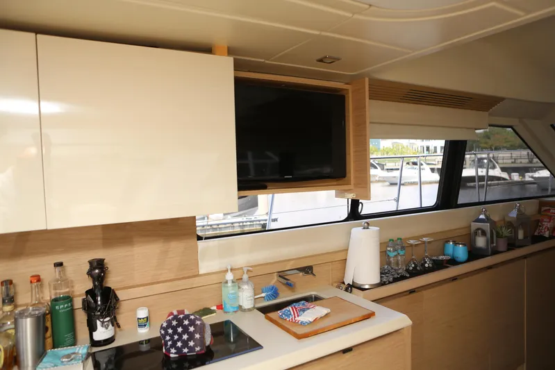 Integrity Yacht Photos Pics Smart TV in sliding hide away bracket