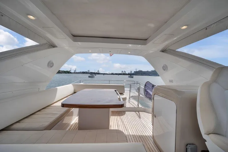 Yacht Photos Pics Luxurious 2014 Azimut 64 Flybridge yacht interior with elegant seating and ocean view.
