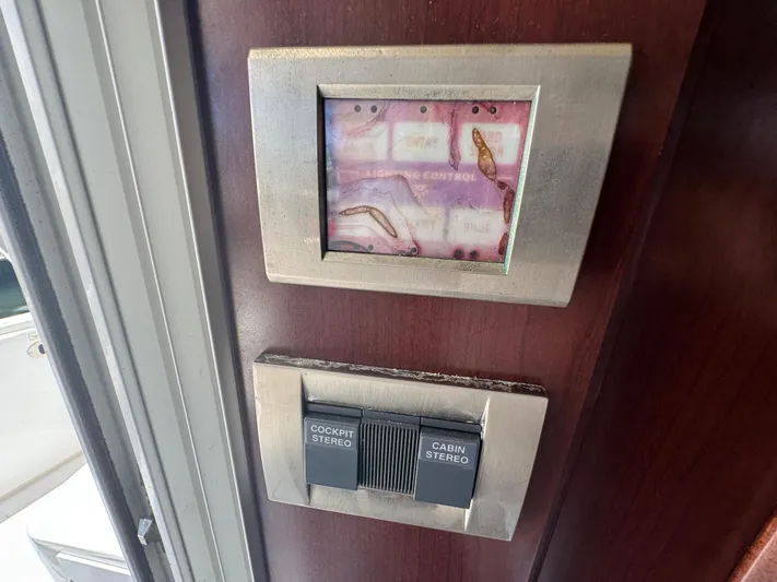  Yacht Photos Pics Control panel on a 2007 Sea Ray 360 Sedan yacht interior.