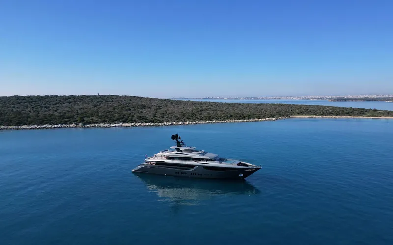 Provocateur Yacht Photos Pics Luxurious 2016 Mondomarine 50 Meters yacht cruising in serene blue waters.